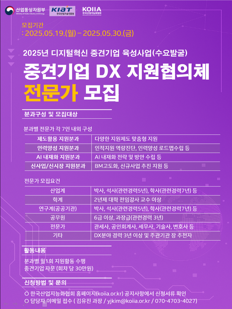 (포스터) 중견기업 DX  지원협의체 전문가 모집.png