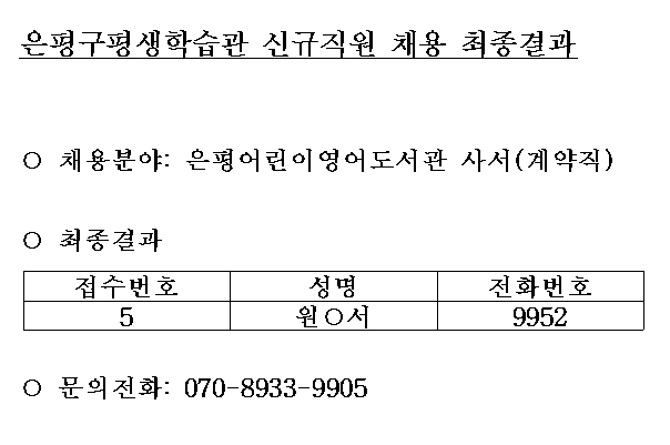 은평구평생학습관 신규직원 채용 최종결과.png