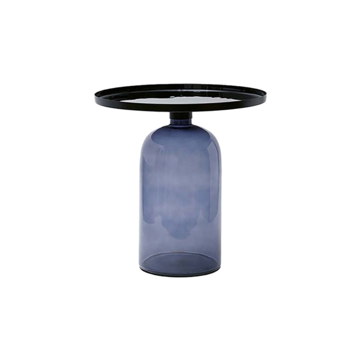 Black Enamel Top with Black Semi-coating Glass Base